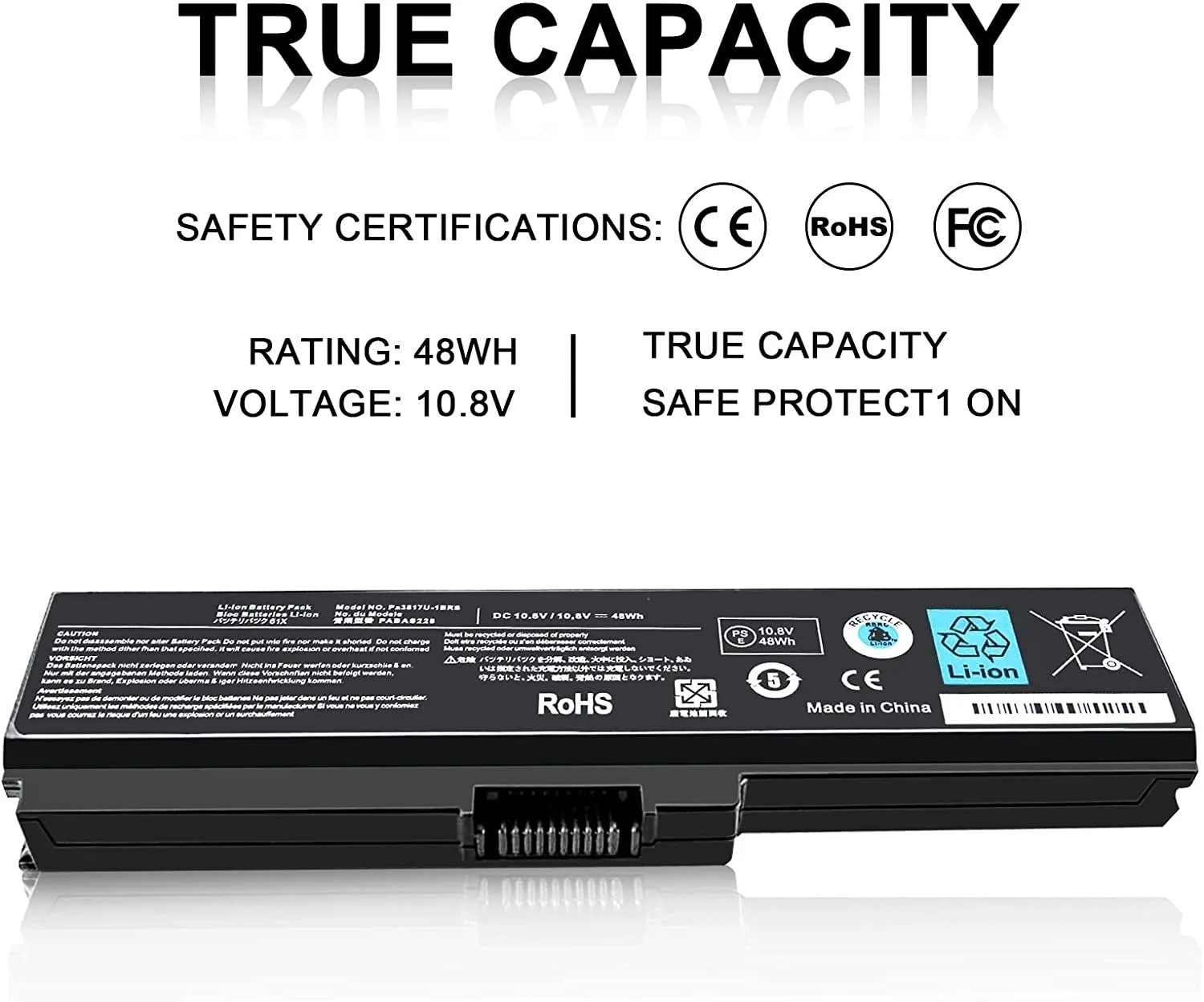 Toshiba Laptop Battery Satellite C655 C675 C675D L645 view 1