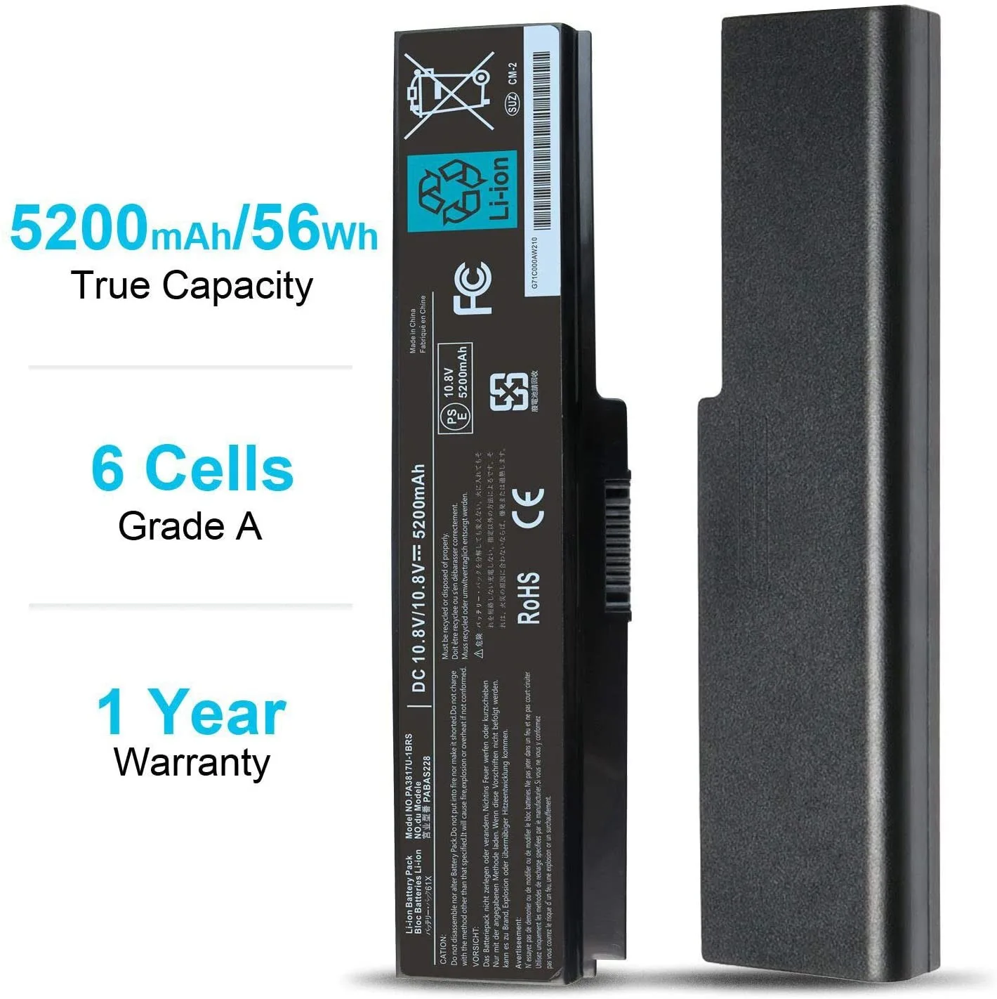 Toshiba Laptop Battery Satellite L700 L750 L755 L770 view 1