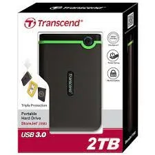 Transcend Portable Hard Drive - 2TB, USB 3.1