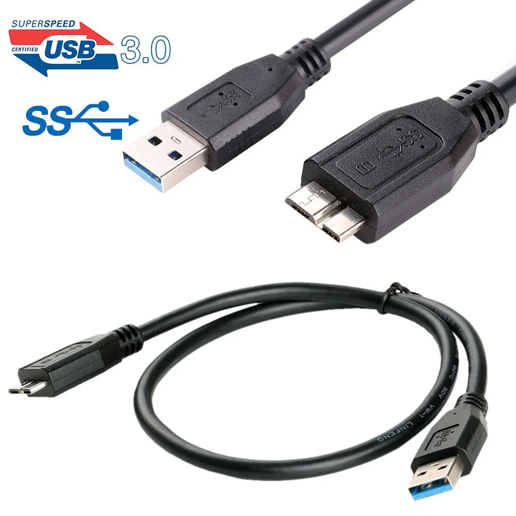 USB 3.0 Hard Disk/Hard Drive Cable - Micro-B to USB-C view 1