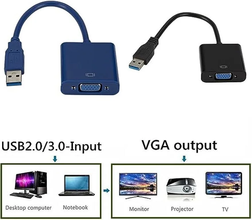 USB 3.0 to VGA Adapter Converter view 1