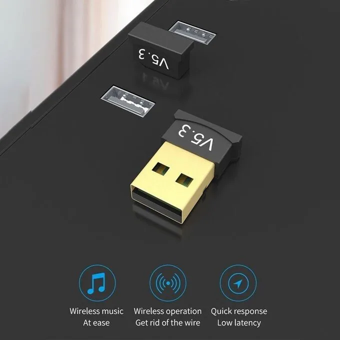 USB Bluetooth Adapter for Desktop PC - Plug & Play, 5.3 view 1