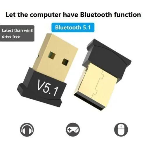 USB Bluetooth BT 5.1 Dongle Adapter - Driver Free view 1