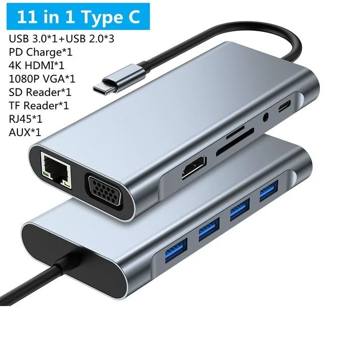 Type-C to HDTV 12-in-1 USB Hub