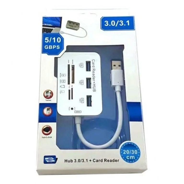 3-Port USB 3.0 Hub with Card Reader (MS/SD/M2/TF) #3 view 1
