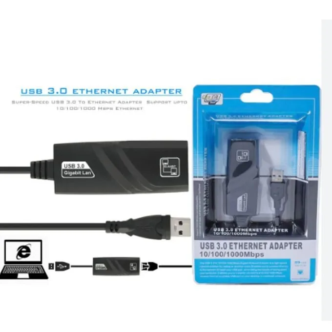 USB to Ethernet Converter - USB 3.0 to RJ45, 10/100/1000Mbps view 1