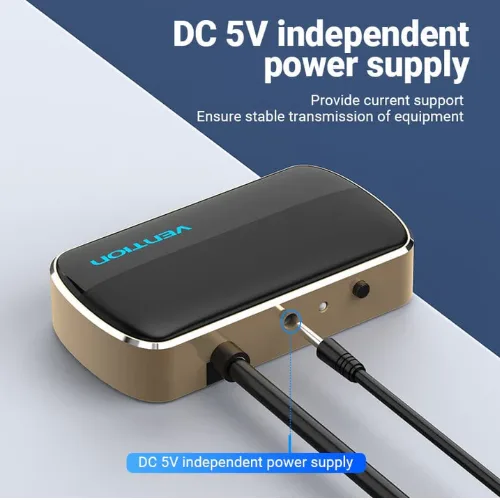 Vention 1-in-2-out VGA Splitter - 1M, Black view 1
