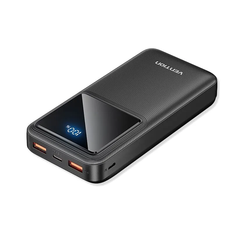Vention 20,000mAh Power Bank - Black view 1