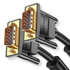 Vention VGA (3+6) Male to Male Cable with Ferrite Cores - 30M, Black view 1