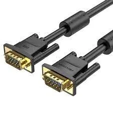 Vention VGA (3+6) Male to Male Cable with Ferrite Cores - 15M, Black view 1