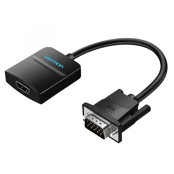 Vention VGA to HDMI Converter with Micro-USB and Audio Port - 0.15M, Black view 1