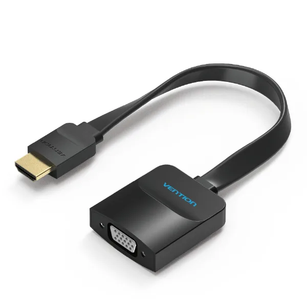 Vention Flat HDMI to VGA Converter - 0.15M, Black view 1