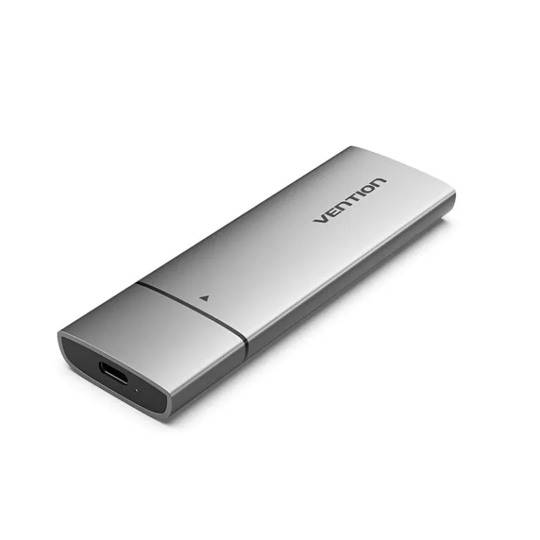 Vention M.2 NGFF SSD Enclosure - USB 3.1 Gen2 Type-C, Gray Aluminum view 2