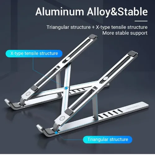 Vention Laptop Stand - Silver, Aluminium Alloy view 1