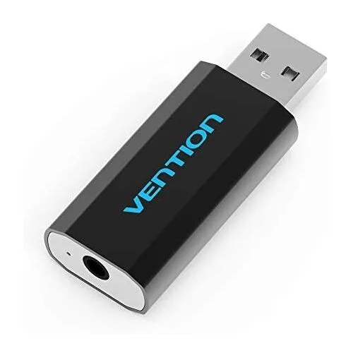Vention 4-Pole USB External Sound Card - Black view 1
