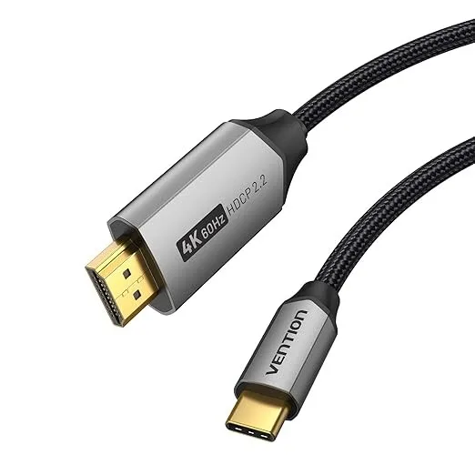 Vention USB-C to HDMI Cable - 2M, Black Aluminium Alloy