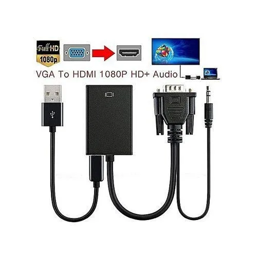 VGA to HDMI Converter Cable Adapter with Audio view 1