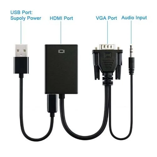 VGA to HDMI Converter Cable Adapter with Audio view 2