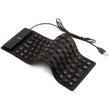 Wired USB Flexible Keyboard - Roll-Up Silicone, 85 Keys view 1